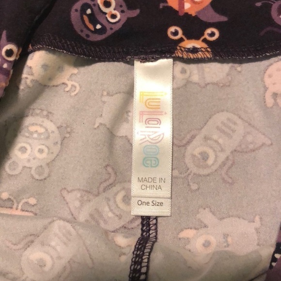 LuLaRoe cute monster OS Leggings great for Halloween or get together - Picture 3 of 3